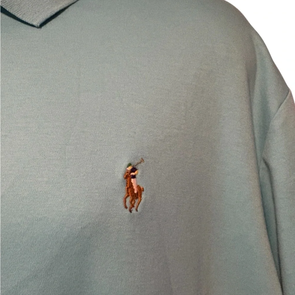 Polo by Ralph Lauren Men's Teal Blue Logo Polo Shirt XXL